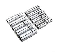ComfyHarbor 11-Piece Long Socket Wrench Set, Chrome Vanadium Steel 4-14mm, 50mm Extended Reach for Deep for access, Torque Repair Tool Kit/Model-LW11