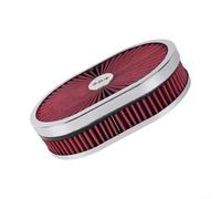 ComfyHarbor 12" Oval Super Flow Thru Air Cleaner, Washable Non-Woven Fabric,For Chevy,For,Ford, Fits 5-1/8" Carb Neck, High-Strength Direct Replacement, OFI131(Red)