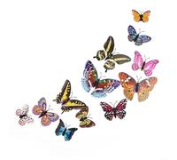 ComfyHarbor 12Pcs 3D Luminous Butterfly Wall Stickers, Glow in The Dark Double Layer PVC Decals for Bedroom Living Room Kids Nursery Home Decor Art (Mixed Sizes)