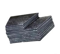 ComfyHarbor 12pcs Billiard Table Facings Rubber and Cloth Corner Pads for Snooker or Pool Tables, Protective Ends Compatible with Standard Table Pocket Openings, Black(Angle)