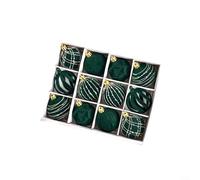 ComfyHarbor 12PCS Christmas Velvet Ball Ornaments Set, Decorative Hollow Baubles Tree Hanging Pendants, For Indoor Outdoor Home Party Decor 6 CM(green)