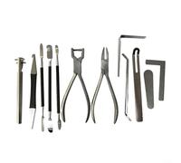 ComfyHarbor 12PCS Saxophone Repair Tool Kit, Stainless Steel, For WOODWIND Maintenance Set, For Sax Clarinet Flute Oboe, Leveling Cushion Hook Tools With Storage Bag