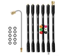 ComfyHarbor 13-Piece Pressure Washer Accessory Set With Telescopic Gutter Cleaning Pole And Multiple Spray Tips For Exterior Use(set2)
