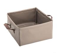 ComfyHarbor 13L Collapsible Water Bucket, Extra-Thick 3-Layer PVC Folding Wash Basin with Reinforced Handles, Portable Square Container for Camping Hiking Fishing RV(Coffee)