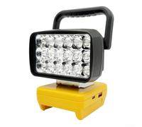 ComfyHarbor 18 LED Portable Work Light, 1500 Lumens Rechargeable Spotlight with Type-C Charging, Compatible with M-Brand 18V/20V Lithium Batteries, Ergonomic Handle for(DW-USB-Type-C)