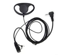 ComfyHarbor 2.5mm Single-Hole D-Type Earphone Adapter, With PTT Mic, For HYT TC-310, TC-320, T5628, T6200C And T Series Two-Way Radios, Security Bodyguard Headset, With D-Hook Design
