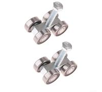 ComfyHarbor 2 Pack 4-Wheel Trolley Assembly Made of Galvanized Carbon Steel with Deep Groove Bearings Fits Standard 1-5/8 Inch Strut Channels with M10 Bolt and Nuts