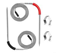 ComfyHarbor 2-Pack Meat Probe for For Weber Grills, Connect Compatible with Gas & Smokefire, High Copper Sensors with Clips for BBQ, Pellet Stove
