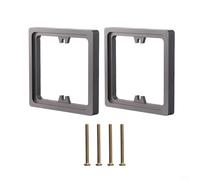 ComfyHarbor 2-Pack Square Single Socket Spacer 10Mm, 1 Gang Electrical Outlet Box Extender Frame Plate With 4 Screws, ABS Deep Mounting Adapter For Wall Switch And Receptacle Installation(Gray)
