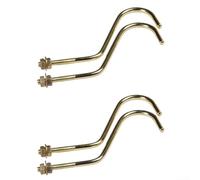 ComfyHarbor 2 Pcs Copper-Plated Billiard Table Cue Hook Bridge Rack Rail Mount, 23 CM Durable-Metal, For Most Pool Table Boards, Ideal For Bars, Clubs, And Home Billiard Rooms(4 pcs)