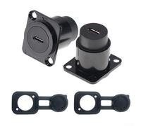 ComfyHarbor 2 Pcs USB-C Female Panel Mount Coupler Module With Copper Alloy Shell And Dust Covers, 5Gbps Data Transfer, USB 3.1 For Floor Or Desktop Sockets, 86 Panels In Home Cinema(Black)