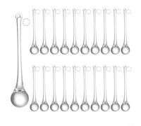 ComfyHarbor 20 Piece Clear Glass Teardrop Christmas Ornaments Set in Multiple Sizes for Tree Door Window Hanging Holiday Wedding and Seasonal Decorations(20 * 100mm)