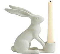 ComfyHarbor 20cm Tall Resin Rabbit Candle Holder Single Pack(A) | Modern minimalist design, blends with contemporary decor, stable base, safe candle placement, living room accent