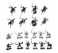 ComfyHarbor 28PCS Medieval Knights Warriors And Horses Figures Playsets, Plastic Model Toys For Kids Age 4+, Educational Collectible Set With Cavalry