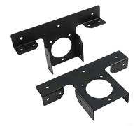 ComfyHarbor 2Pcs Pergola Corner Brackets 3-Way T Extension Black Steel
