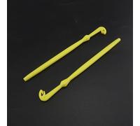 ComfyHarbor 2PCS Plastic Fly Fishing Loop Tyer and Hook Remover Tool, 15.1cm Double-End Device for Tying Small Loops for Hair Rigs and Safe Hook Removal(2PCS Yellow)