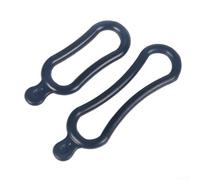 ComfyHarbor 2pcs Silicone Gel Band,for Headlight Rear Lamp Handlebar Post Mount LED Light Holder Fixing Elastic Stretch Rubber Straps Weather Resistant Black(2PCS Bandage)