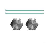 ComfyHarbor 2PCS Stainless Steel Push Button Switch 19mm IP Rated Waterproof Dustproof Self-Resetting Tactile Switch for Indoor Outdoor Industrial Machine Control Silver
