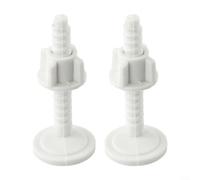 ComfyHarbor 2PCS Toilet Seat Hinge Bolts Replacement Kit, PP Plastic Fixing Screws For Lid Mounting, Anti-Aging Repair Accessories, For Easy Install Hardware Set White