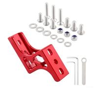 ComfyHarbor 3-Hole Pig Nose Front Mount Bracket With Extension For Brompton Folding Bike, CNC Alloy 6061 Construction, Raises 25Mm And Extends 40Mm, Lightweight Design, Easy To Install(red)