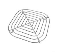 ComfyHarbor 304 Stainless Steel Air Fryer Basket Rack Replacement for Crispi FN101, Frying Tray with Enhanced Airflow, Dishwasher Safe, Silver, 20x20x2cm