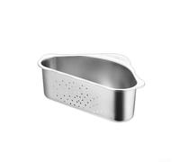 ComfyHarbor 304 Stainless Steel Corner Sink Strainer Triangular Kitchen Colander Basket Rust Resistant for Draining Pasta Washing Vegetables Rinsing Fruits (A)