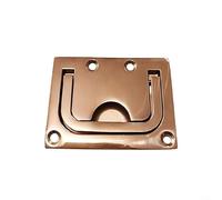 ComfyHarbor 304 Stainless Steel Square Flush Pull Ring Handles, Recessed Cabinet Door Latch For Boats Yachts Closets, Marine Grade Hardware, 2 Pack Silver Finish(96 * 69mm)