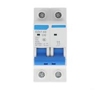 ComfyHarbor 32A Circuit Breaker DZ47-63 For Solar PV Systems, 1P/2P DIN Rail Mount Overload And Short Circuit Protections, For Residential Commercial Electrical Panels(2P)