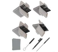 ComfyHarbor 36-Piece Hearing Aid Wax Guard Filters and Cleaning Tool Kit, Compatible with For Phonak Resound Widex Starkey for CIC For ITE for ITC, Includes Brush and Microfiber Cloth