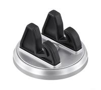 ComfyHarbor 360 Degree Rotatable Car Phone Holder with Suction Cup and Non Slip Pad for Dashboard, Stable Support and Integrated Cable Organizer (Silver)