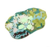 ComfyHarbor 3D Green Floral Moss Bath Mat, For Ultra Thick Microfiber Non-Slip Shower Rug, Machine Washable Soft Bathroom Floor Mat for Home Decor, 20x32 Inches