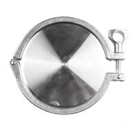 ComfyHarbor 4 Inch Sanitary Tri-Clamp End Cap Set, With Weld Ferrule And PTFE Gasket, SS304 Stainless Steel Fitting, For Beer Dairy Food Pharmaceutical Processing