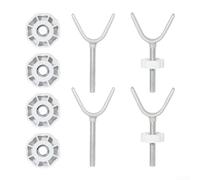 ComfyHarbor 4 Pack Gate Rail Adapters for Pressure-Mounted Baby and Pet Safety, Gate Secure Handrail Fit on Wood, Metal or Stone Angled Walls and Spiral Railings