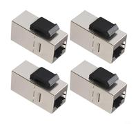 ComfyHarbor 4-Pack Shielded CAT6/CAT6A For Keystone Jack Module, Gold-Plated Stainless Steel Network Computer Module for Cat5e/Cat5/Cat6/Cat6A Cables, Reduction for Wall(CAT6A)