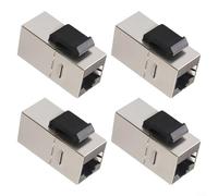 ComfyHarbor 4-Pack Shielded CAT6/CAT6A For Keystone Jack Module, Gold-Plated Stainless Steel Network Computer Module for Cat5e/Cat5/Cat6/Cat6A Cables, Reduction for Wall(CAT6)