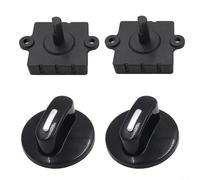 ComfyHarbor 4-Position 3- Fan Selector Rotary Switch with Knob, 125V 13A/250V 10A Regulator for Electric Heater Oven Juicer Range Hood Humidifier, ABS Black, 2 Pack(Model B)