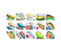 ComfyHarbor 43 pcs Metal Fishing Lure Kit With Barbed Hooks For River Use, Freshwater Fishing Baits In Different Weights For Better Casting And Fish Hooking
