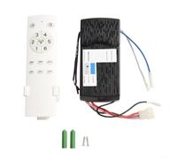 ComfyHarbor 433MHz RF Remote Control Fan Controller With 6-Speed & Light Control, Memory Function, Wide Angle Operation, No Wiring Required - For Ceiling Fans (Black+White)