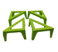 ComfyHarbor 4PCS Canvas Stands Holder Set - For Pouring Painting Artist Support, ABS Material Lightweight, Portable Indoor Outdoor Use Orange Red Green(green)