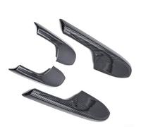 ComfyHarbor 4Pcs Carbon Fiber Door Armrest Panel Trim Covers Compatible For Honda Civic 2016-2020, ABS Interior Upgrade Kit With Adhesives Back For Effortless Replacement