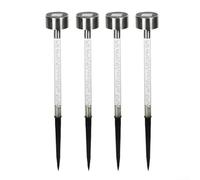 ComfyHarbor 4Pcs Decorative Garden Solar Lights, Silvery Finish