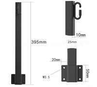 ComfyHarbor 4PCS Garden String Light Support Poles Metal Hanging Post, With Clips Holder Hooks Outdoor Mounting Bracket, For Patio Fence Wall