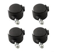 ComfyHarbor 4PCS Oil Filled Radiator Replacement Wheels for Midea Common Swivel Casters Black Plastic Rolling Wheels For Electric Heater 40x30 mm(With Brake)