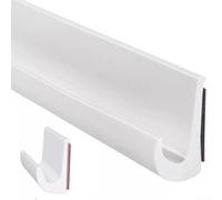 ComfyHarbor 5 m J-Type Roof Rain Gutter Self-Adhesive TPE Drain Diverter Strip for Cars Vans RVs Boats Easy Install Weatherproof Accessory, White