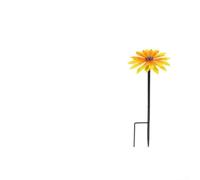 ComfyHarbor 50cm Tall Metal Garden Stake Purple Orange Blue Red(Yellow) | for durable iron material, weather-resistant finish, rustic charm, mimics natural for daisy, vibrant petals