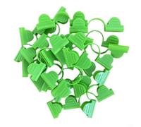 ComfyHarbor 50Pcs 6 MM Greenhouse Film Fixing Clips, Double-Headed Plastic Arch Frame Buckle For Garden Shade Net & Tunnel, Green Plant Support Clips(50pcs 6mm)