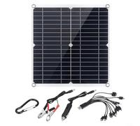 ComfyHarbor 50W Monocrystalline Solar Panel. with Dual USB for 12 V Battery Charging, Portable High-Efficiency Module for RV Car Boats Camping for Outdoor Power Supply