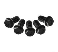 ComfyHarbor 5pcs M8 x 18mm Left, Hand Thread Hex Flange, Bolts Carbon Steel High Strength, Rust Resistant Screws for Cutting Machine Saw Installation Repair Workshop