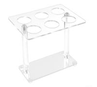 ComfyHarbor 6 Hole Dessert Cone Display Stand Acrylic Rack for Ice Cream Waffles Sushi Temaki Snacks Party Centerpiece Clear Plastic 10cm