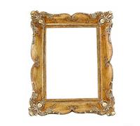 ComfyHarbor 6 Inch Vintage Gold Resin Photo Frame with Rectangular Design for Tabletop Display, Home or Office Décor, Easy to Change Pictures, Perfect Wedding or Anniversary Gifts(6inch)